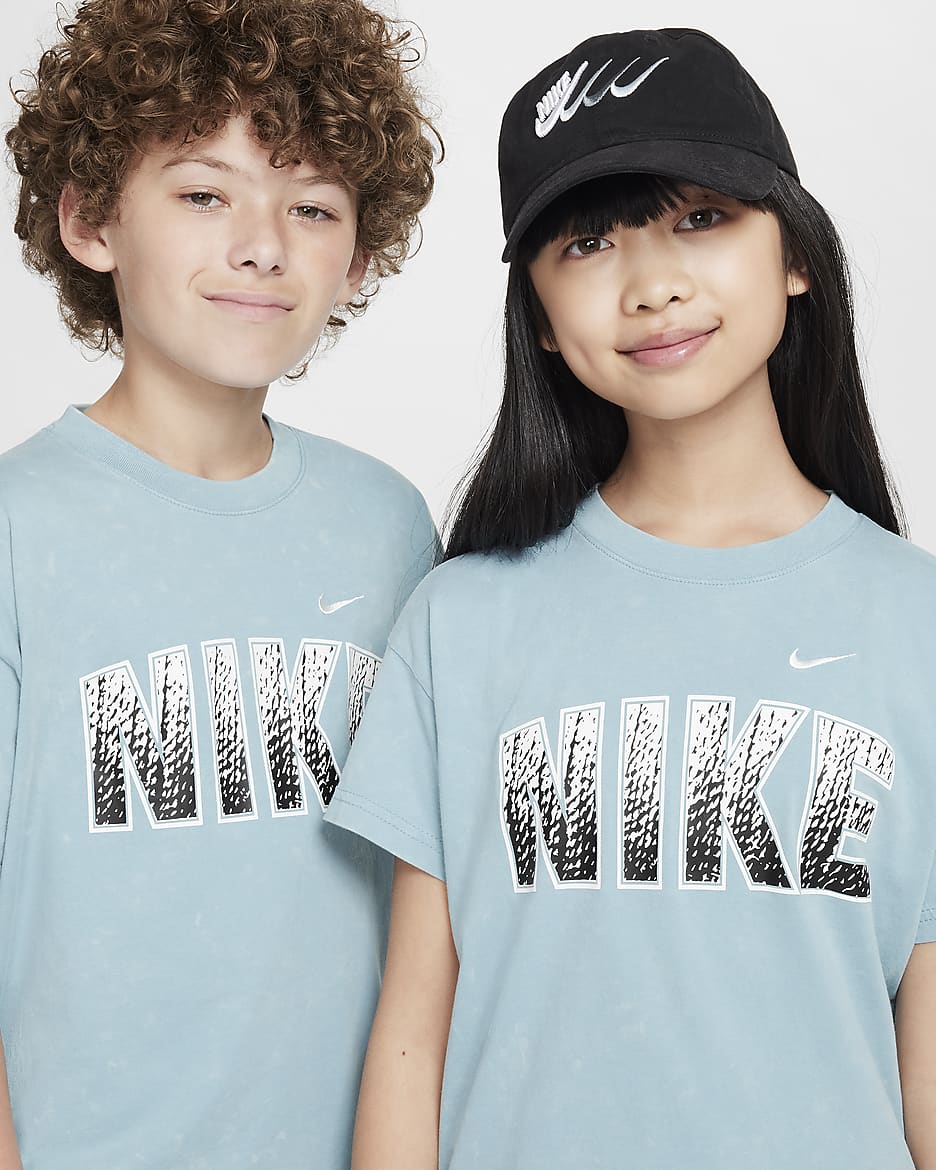 Nike Sportswear Big Kids' T-Shirt - Denim Turquoise