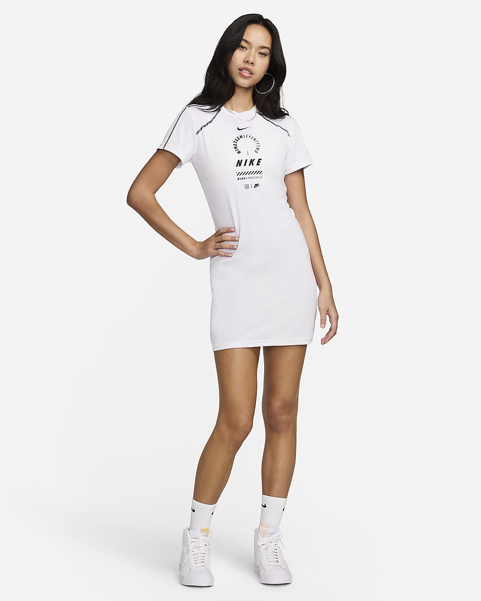 Nike Sportswear Vestido de manga corta - Mujer - Blanco