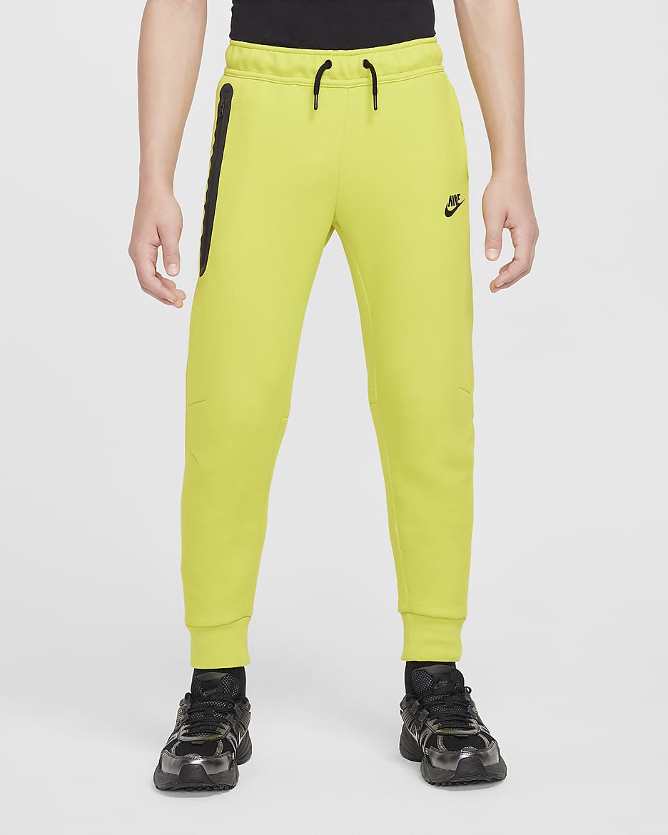 Nike Sportswear Tech Fleece Pantalón - Niño - Bright Cactus/Negro/Negro