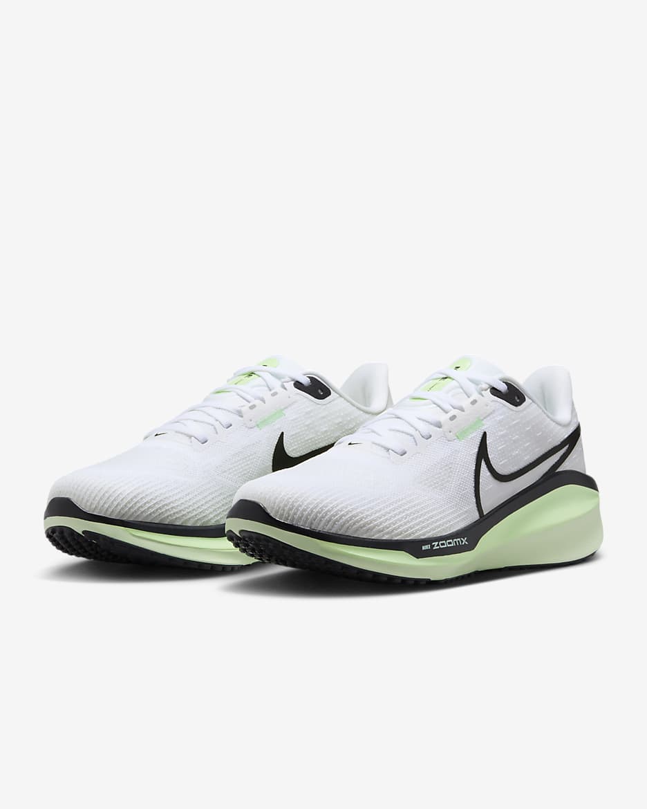 Nike Vomero 17 Women's Road Running Shoes - White/Vapor Green/Green Strike/Black