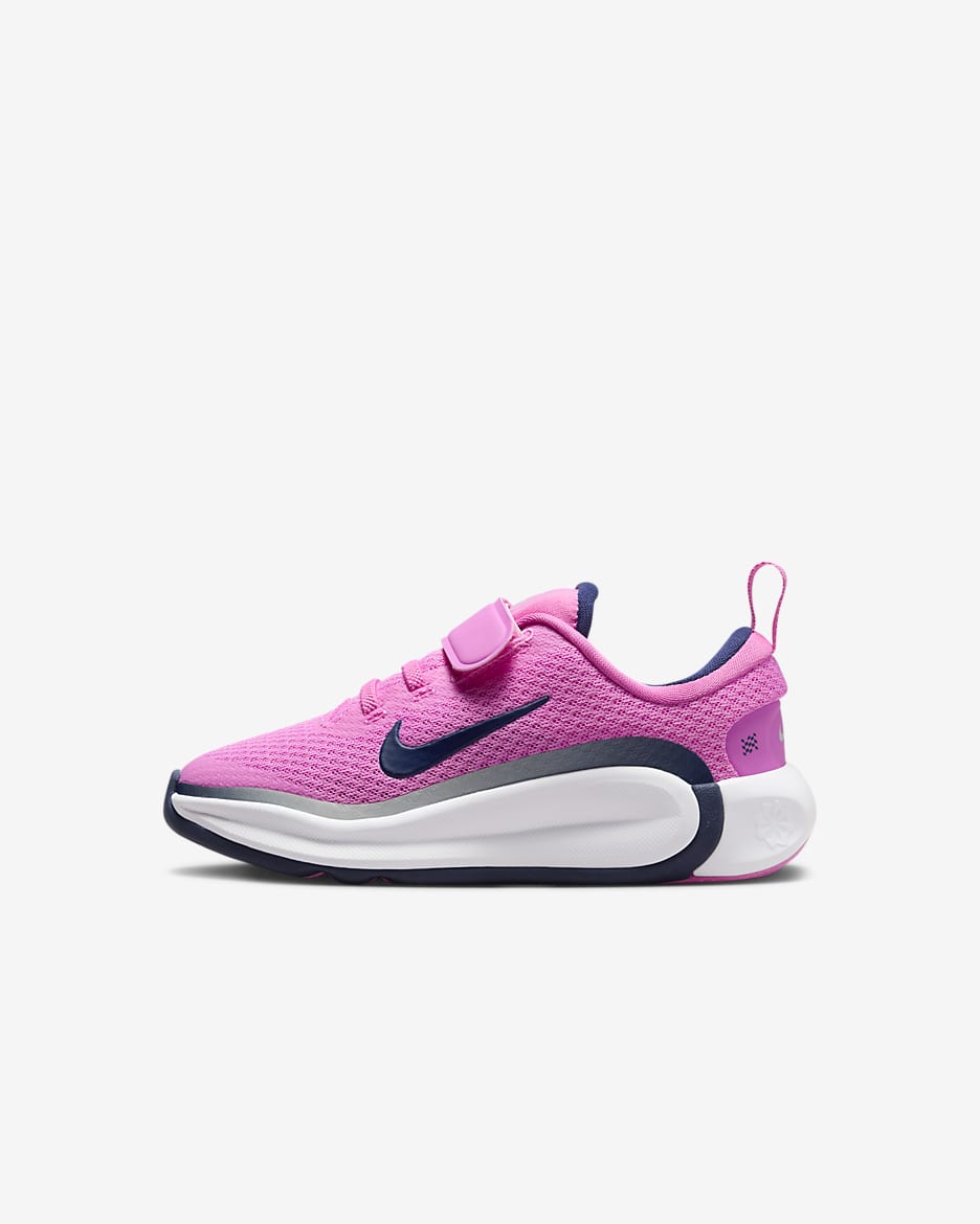 Tenis para niños de preescolar Nike Infinity Flow - Rosa alegre/Plata claro/Blanco/Azul marino medianoche