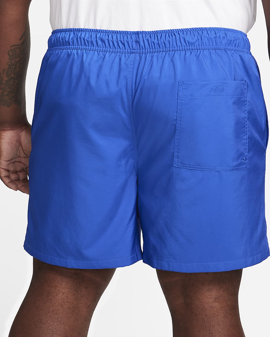 Nike Club Men's Woven Flow Shorts - Game Royal/White