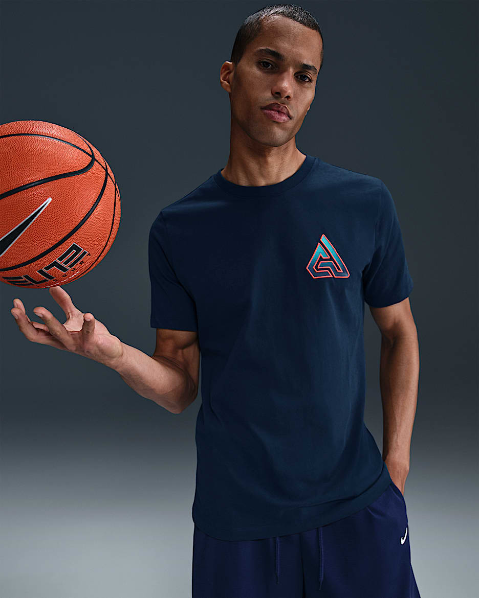 Giannis Erkek Basketbol Tişörtü - Obsidian