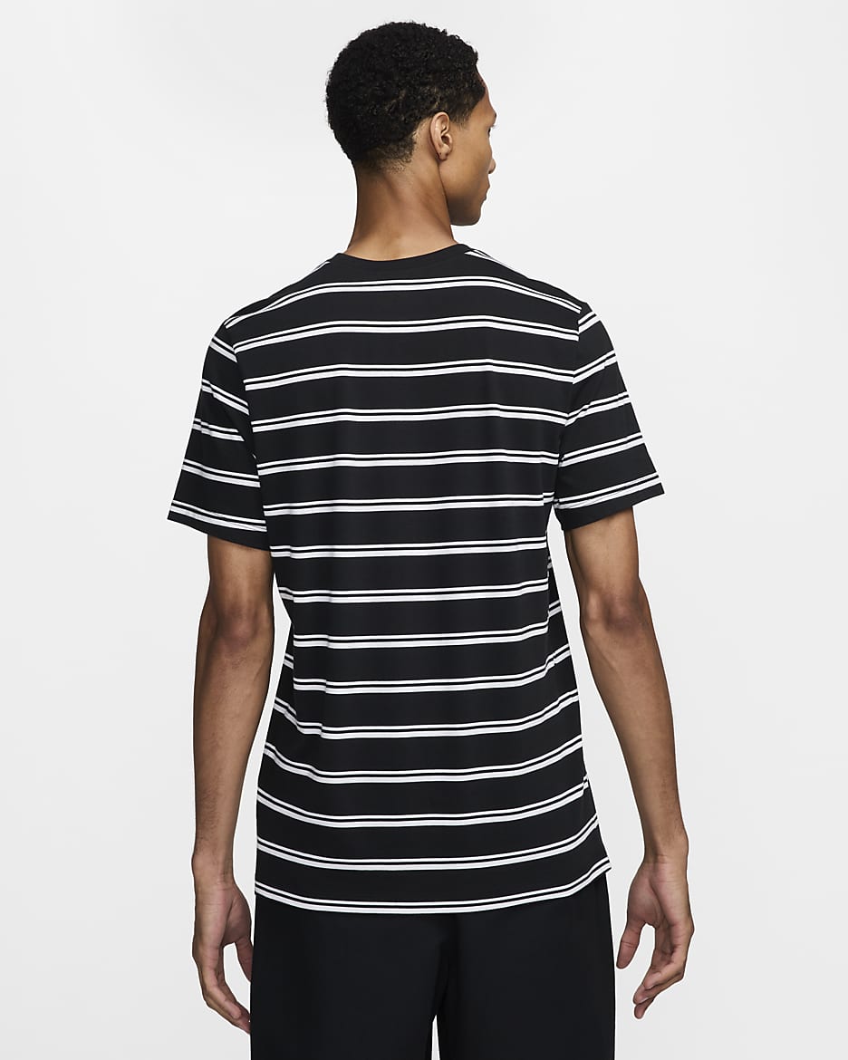 Nike Sportswear Men's Striped T-Shirt - Black