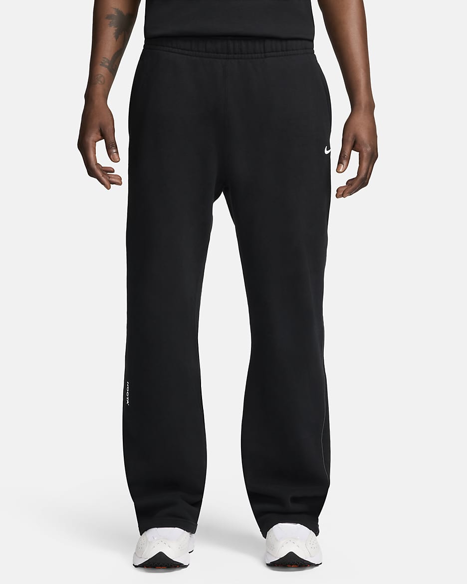 NOCTA NOCTA Fleece CS Open-Hem Tracksuit Bottoms - Black/Black/White