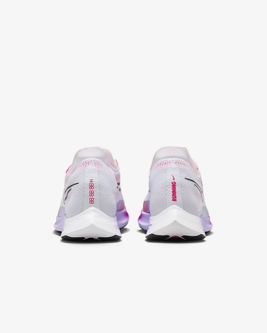 Tenis de carrera en carretera Nike Streakfly - Blanco/Uva vivo/Ágata morado/Negro