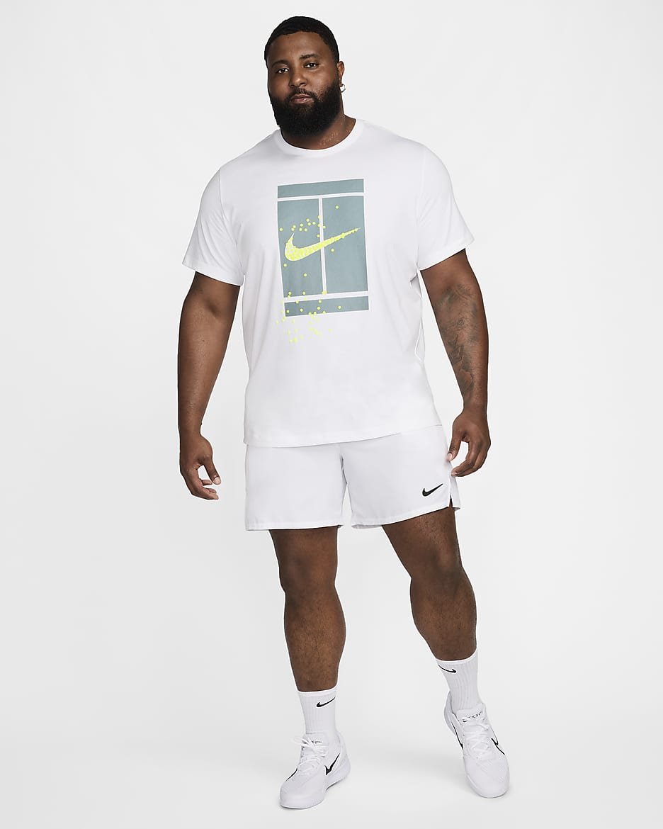 Playera de tenis para hombre NikeCourt - Blanco