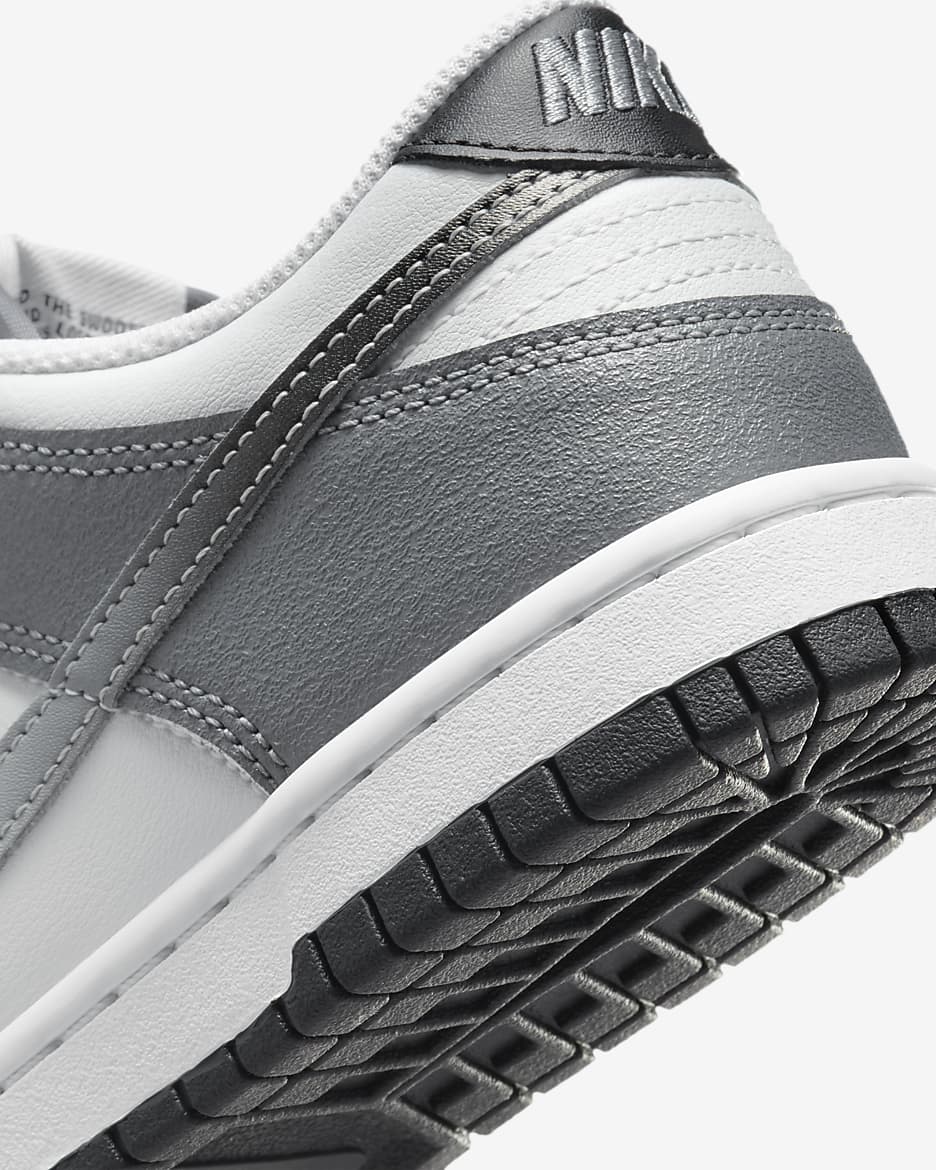 Nike Dunk Low Older Kids' Shoes - Cool Grey/Summit White/White/Light Smoke Grey