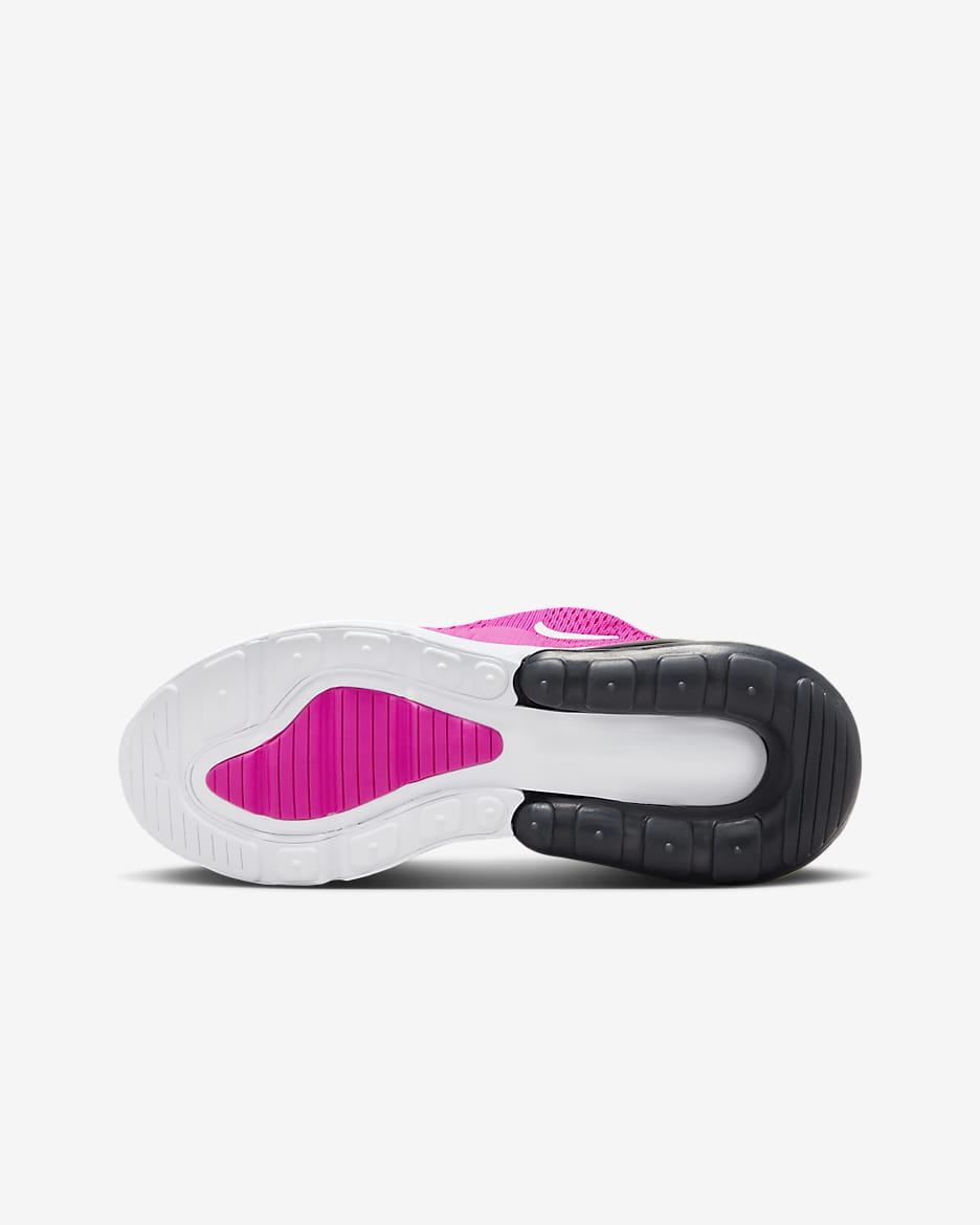 Nike Air Max 270 Big Kids' Shoes - Laser Fuchsia/Black/White/Summit White