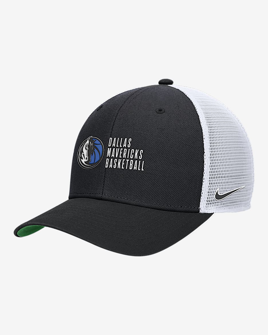 Dallas Mavericks 2024/25 Rise Icon Edition Nike NBA Trucker Cap - Black