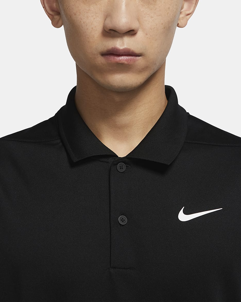 Nike Dri-FIT Victory Men's Golf Polo - Black/White