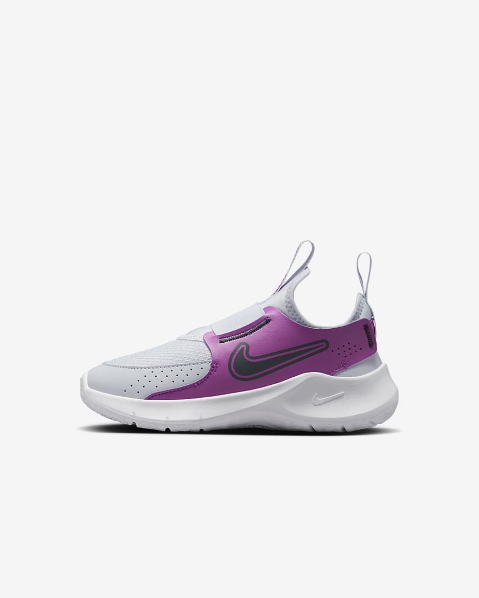 Nike Flex Runner 3 Little Kids' Shoes - Football Grey/Hot Fuchsia/White/Thunder Blue