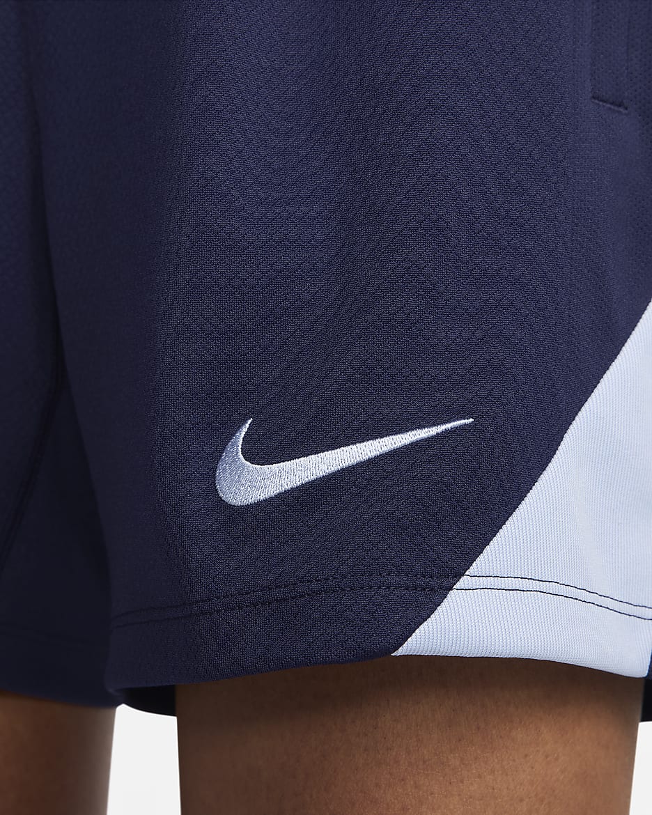 FFF Strike Nike Dri-FIT knit voetbalshorts voor dames - Blackened Blue/Cobalt Bliss/Cobalt Bliss