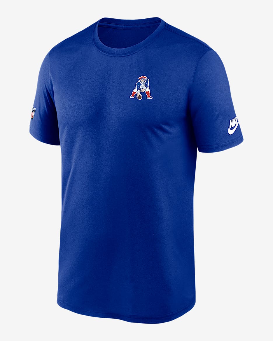 Playera de manga larga Nike Dri-FIT de la NFL para hombre New England Patriots Alt Legend Small Logo - Royal