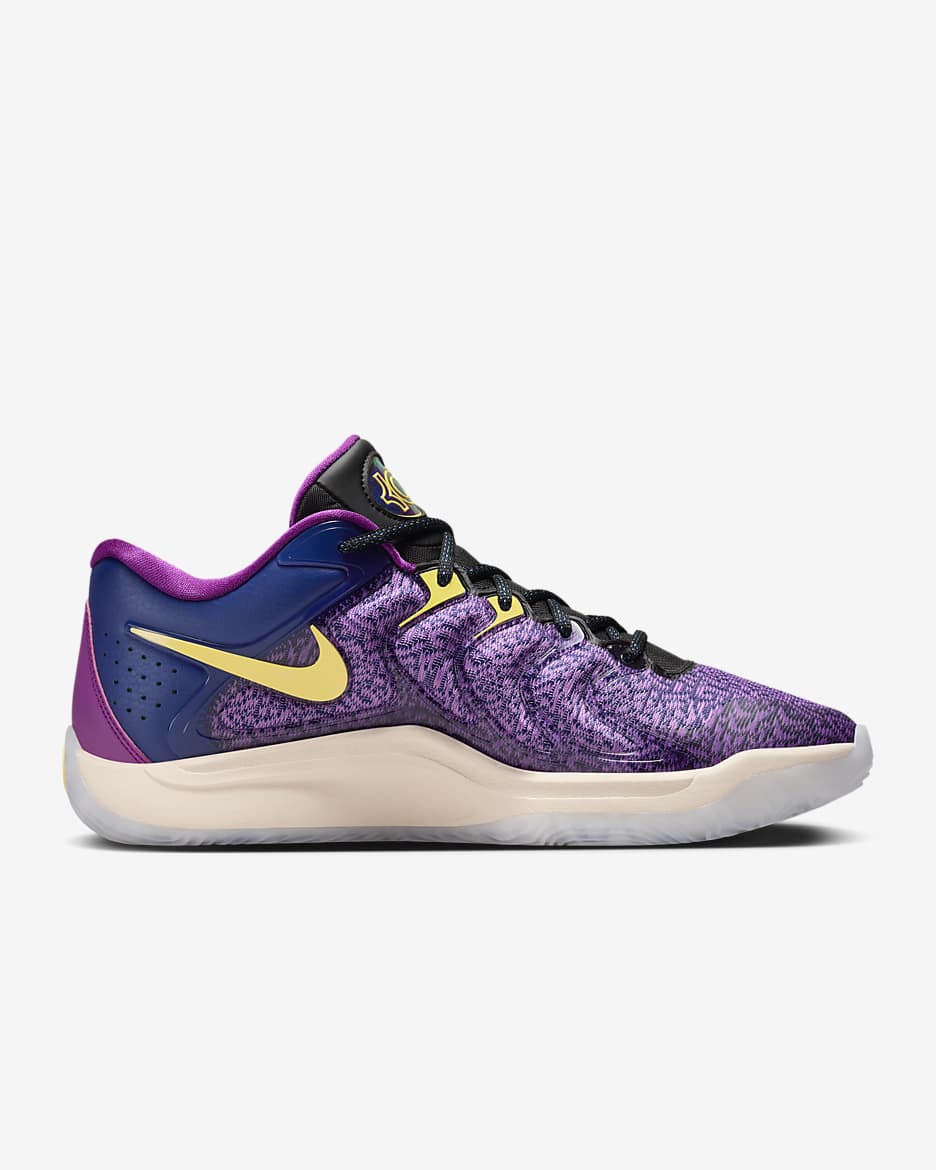 Tenis de básquetbol KD17 - Azul royal intenso/Negro/Fucsia láser/Amarillo opti