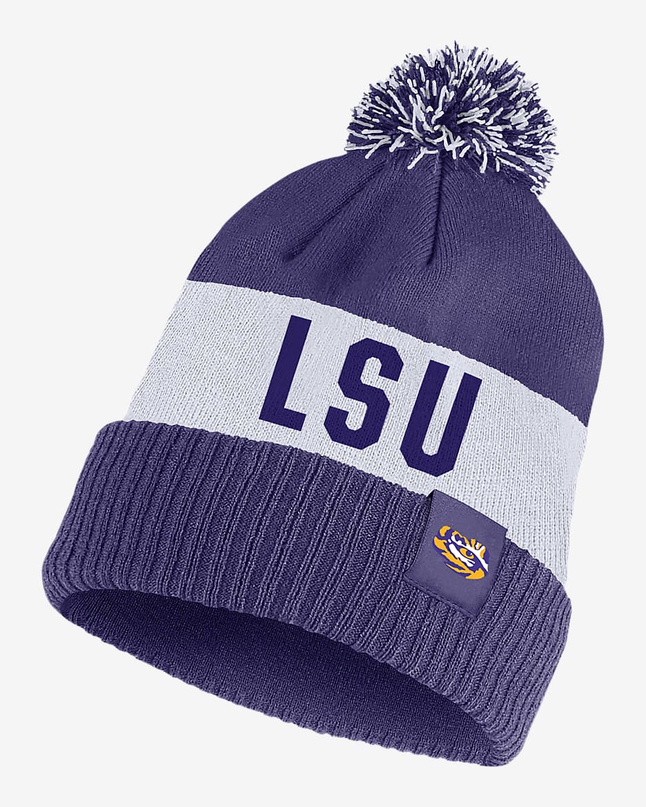 LSU Nike College Beanie - Orchid