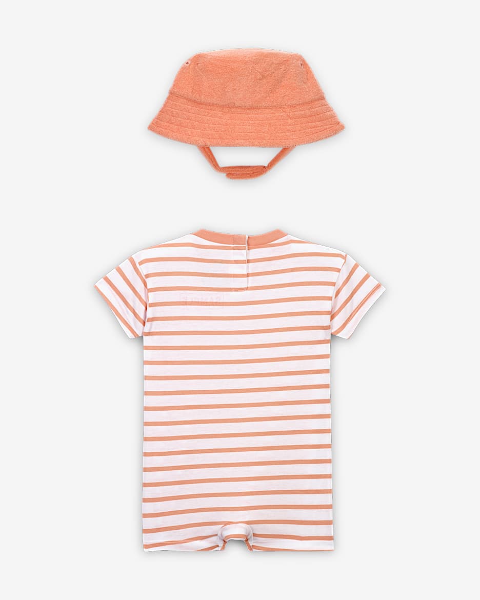 Nike Baby Short Sleeve Romper with Bucket Hat