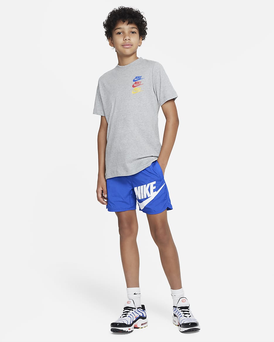 Shorts tejidos para niños talla grande Nike Sportswear - Royal juego/Blanco