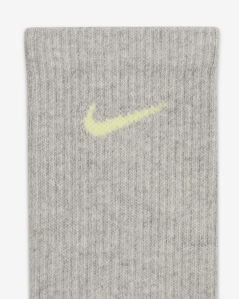 Středně vysoké ponožky s tlumením Nike Everyday Plus (2 páry) - Vícebarevná