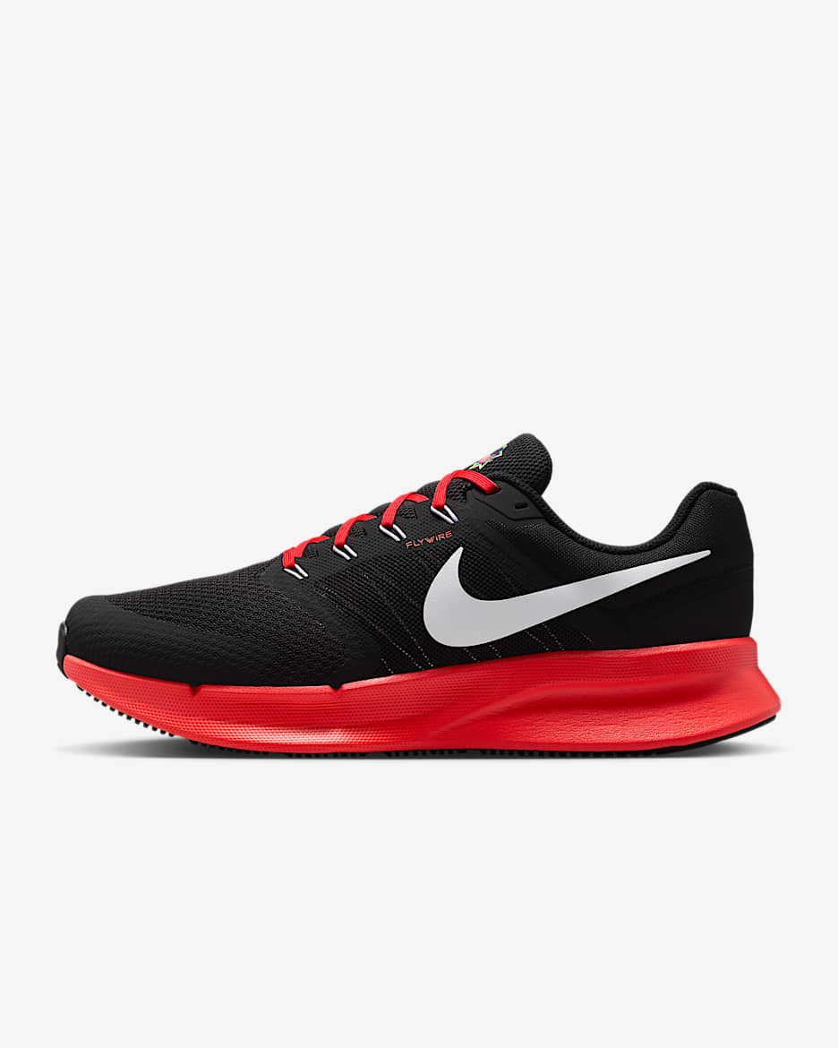 Nike Run Swift 3 Men's Road Running Shoes - Black/Bright Crimson/White