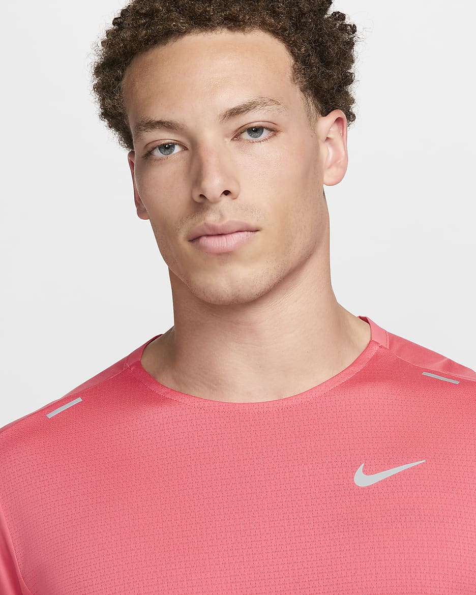 Nike Rise 365 Dri-FIT kortermet løpeoverdel til herre - Aster Pink