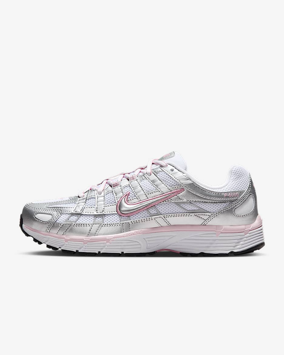 Nike P-6000 Women's Shoes - White/Elemental Pink/Black/Metallic Silver