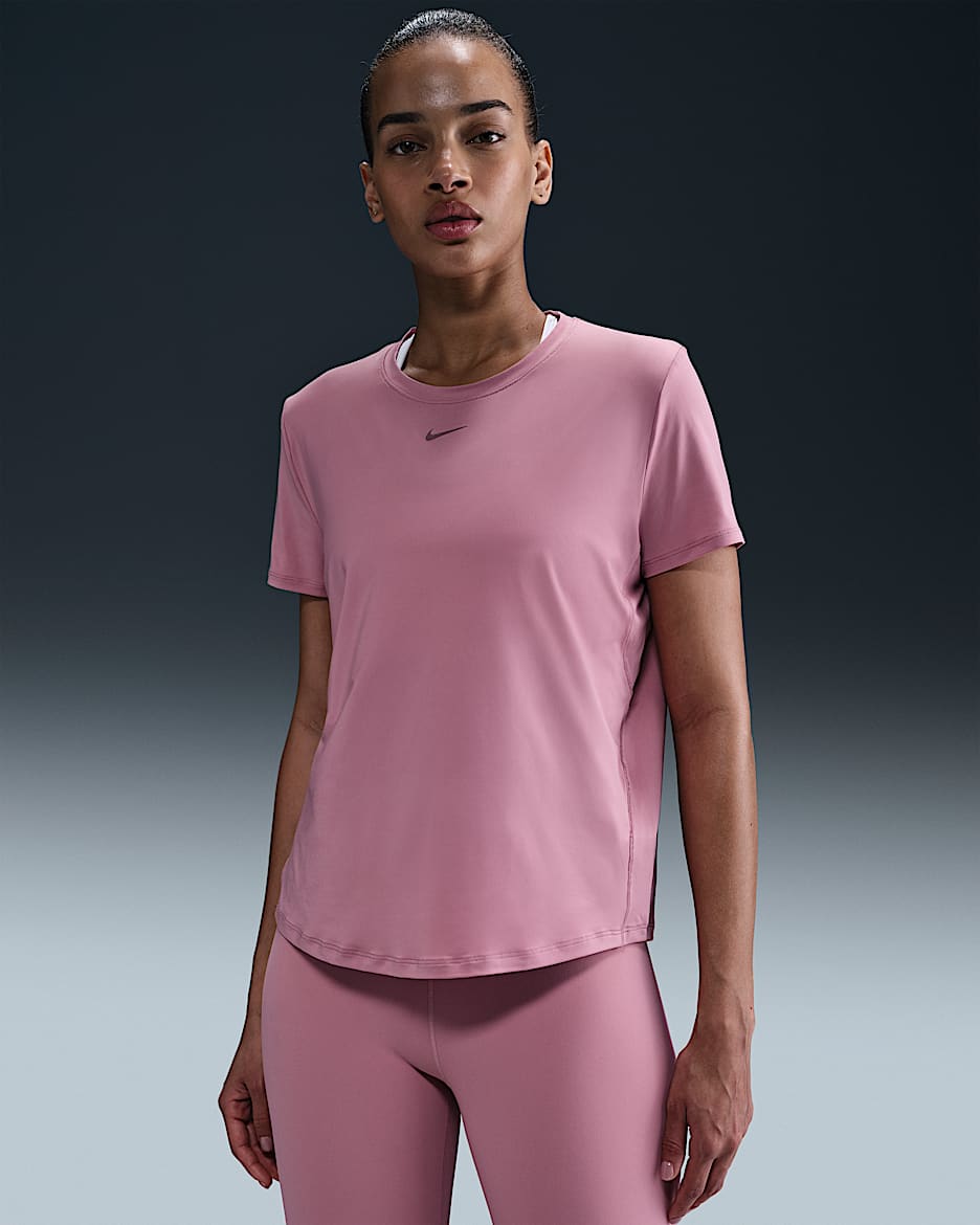 Nike One Classic Women's Dri-FIT Short-Sleeve Top - Elemental Pink/Black