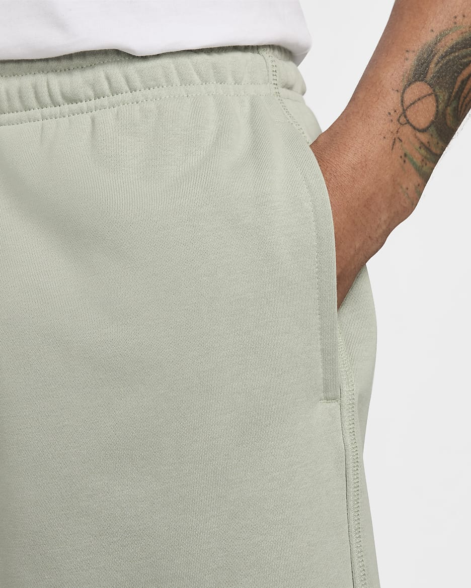 Short en molleton Flow Nike Club pour homme - Jade Horizon/Jade Horizon/Blanc