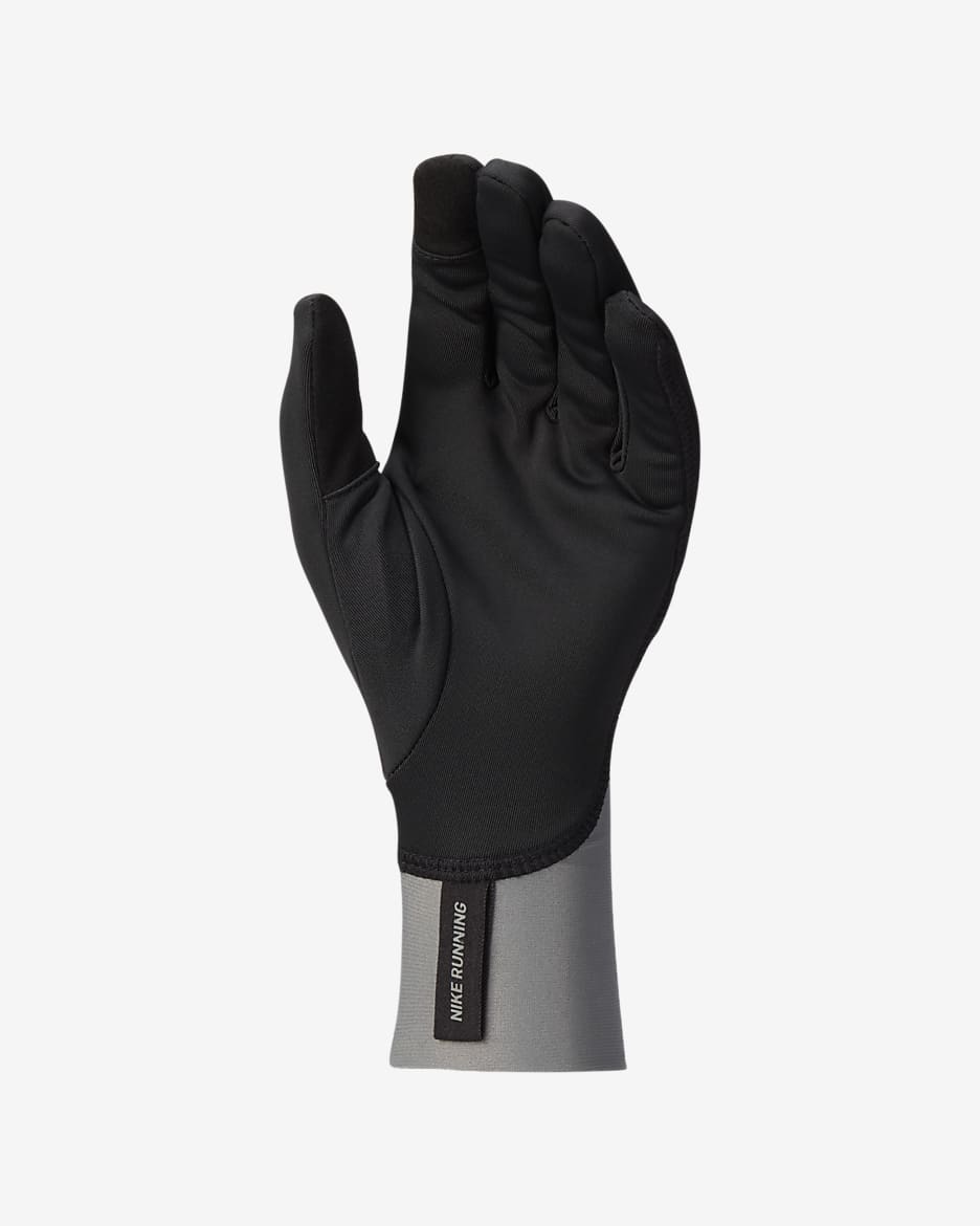 Guantes de correr Therma-FIT de densidad media para mujer Nike Pacer - Negro