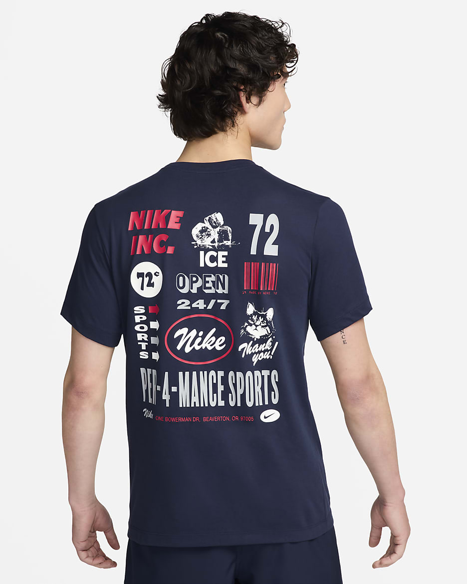 ナイキ メンズ Dri-FIT フィットネス Tシャツ - オブシディアン