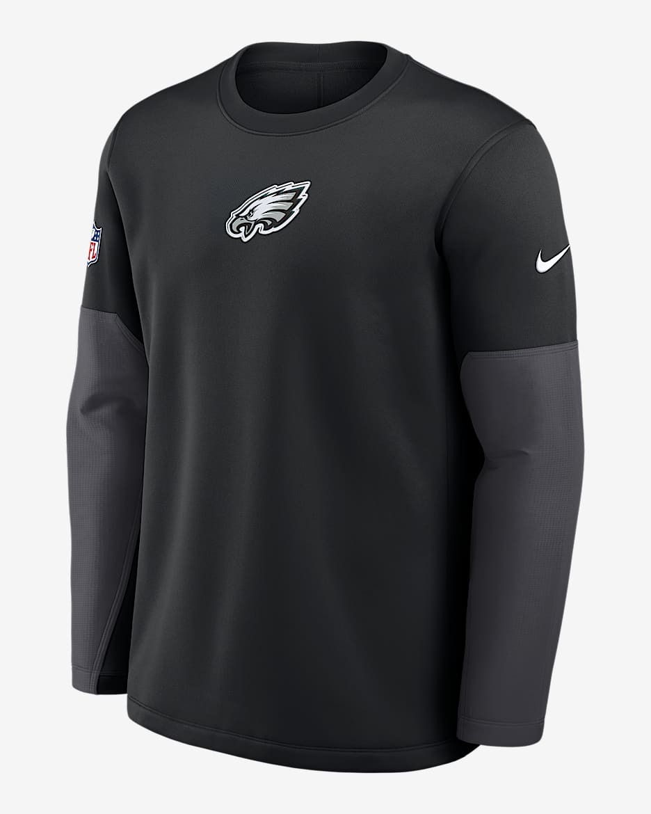 Philadelphia Eagles Scripted To Win Sideline Coach Men's Nike Therma-FIT NFL Long-Sleeve T-Shirt - Black