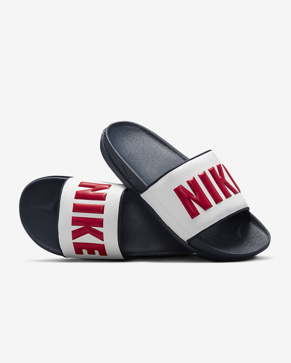 Nike Offcourt Men's Slides - White/Obsidian/Gym Red