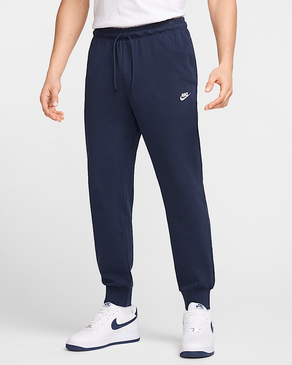 Joggers de tejido Knit para hombre Nike Club - Obsidiana/Blanco
