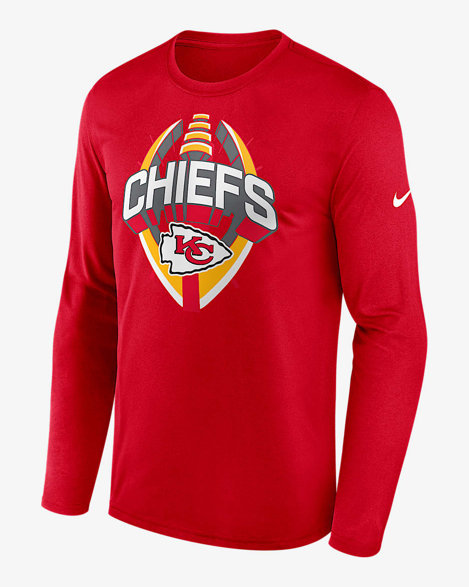 Kansas City Chiefs Legend Icon Men's Nike Dri-FIT NFL Long-Sleeve T-Shirt - Red