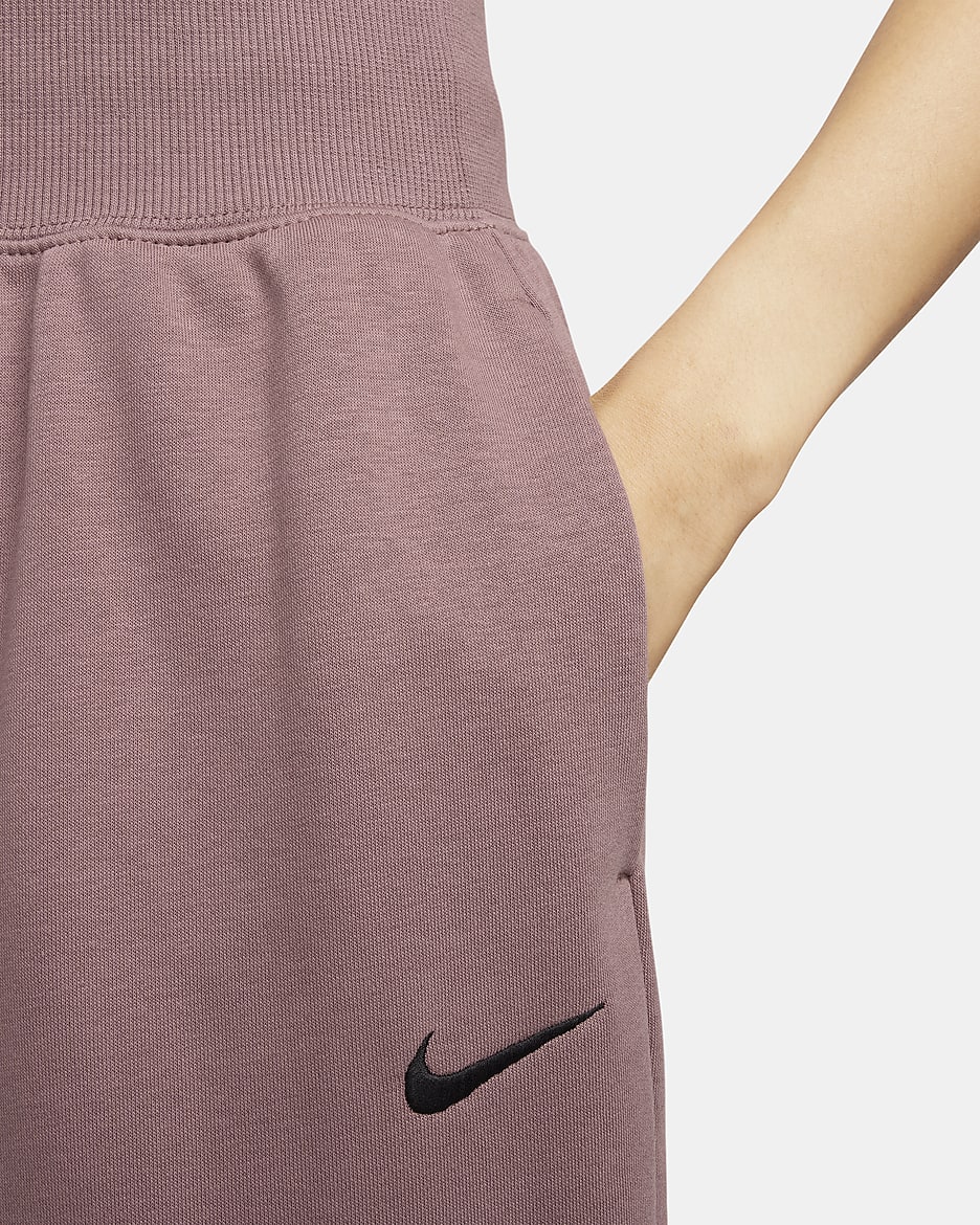 Nike Sportswear Phoenix Fleece Women's High-Waisted Oversized French Terry Sweatpants - Smokey Mauve/Black