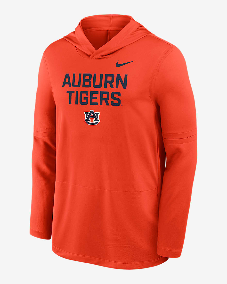 Auburn Sideline Men's Nike Dri-FIT College Long-Sleeve Hooded Top - Orange