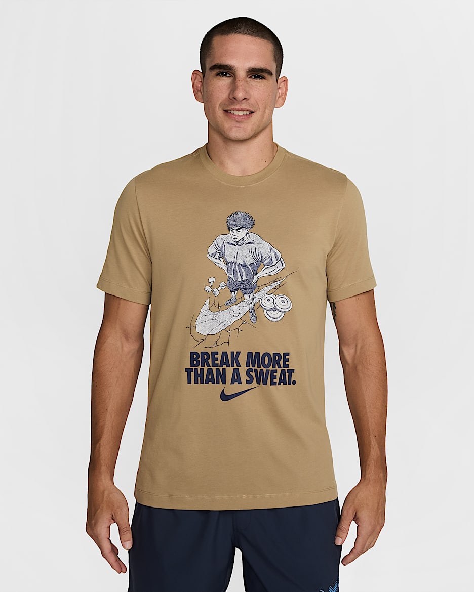 Playera de fitness Nike Dri-FIT para hombre - Beige paracaídas