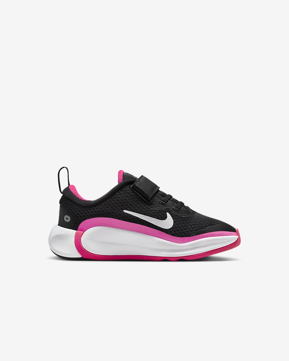 Tenis para niños de preescolar Nike Infinity Flow - Negro/Fucsia láser/Blanco