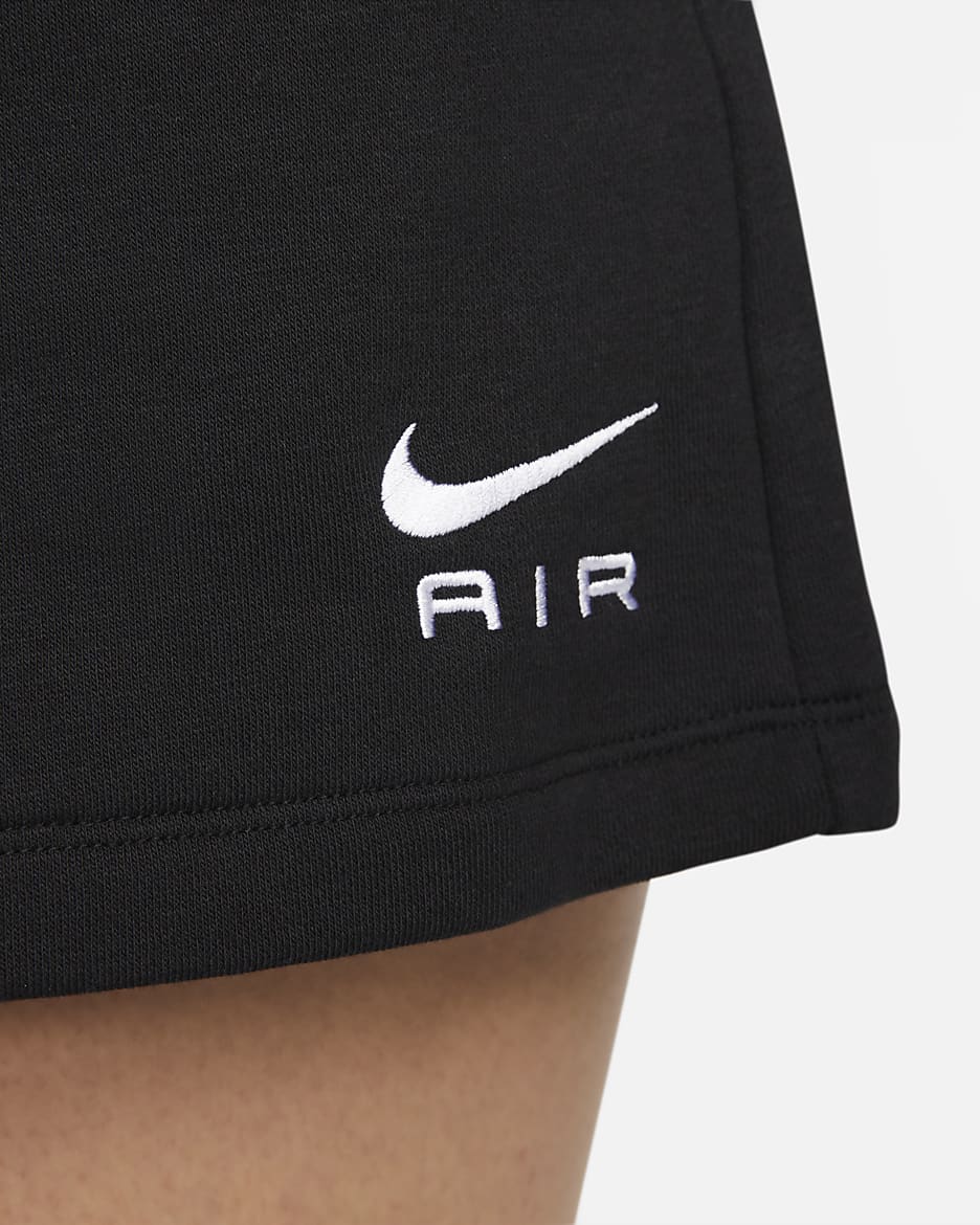 Nike Sportswear Air Women's High-Rise Fleece Shorts - Black/White