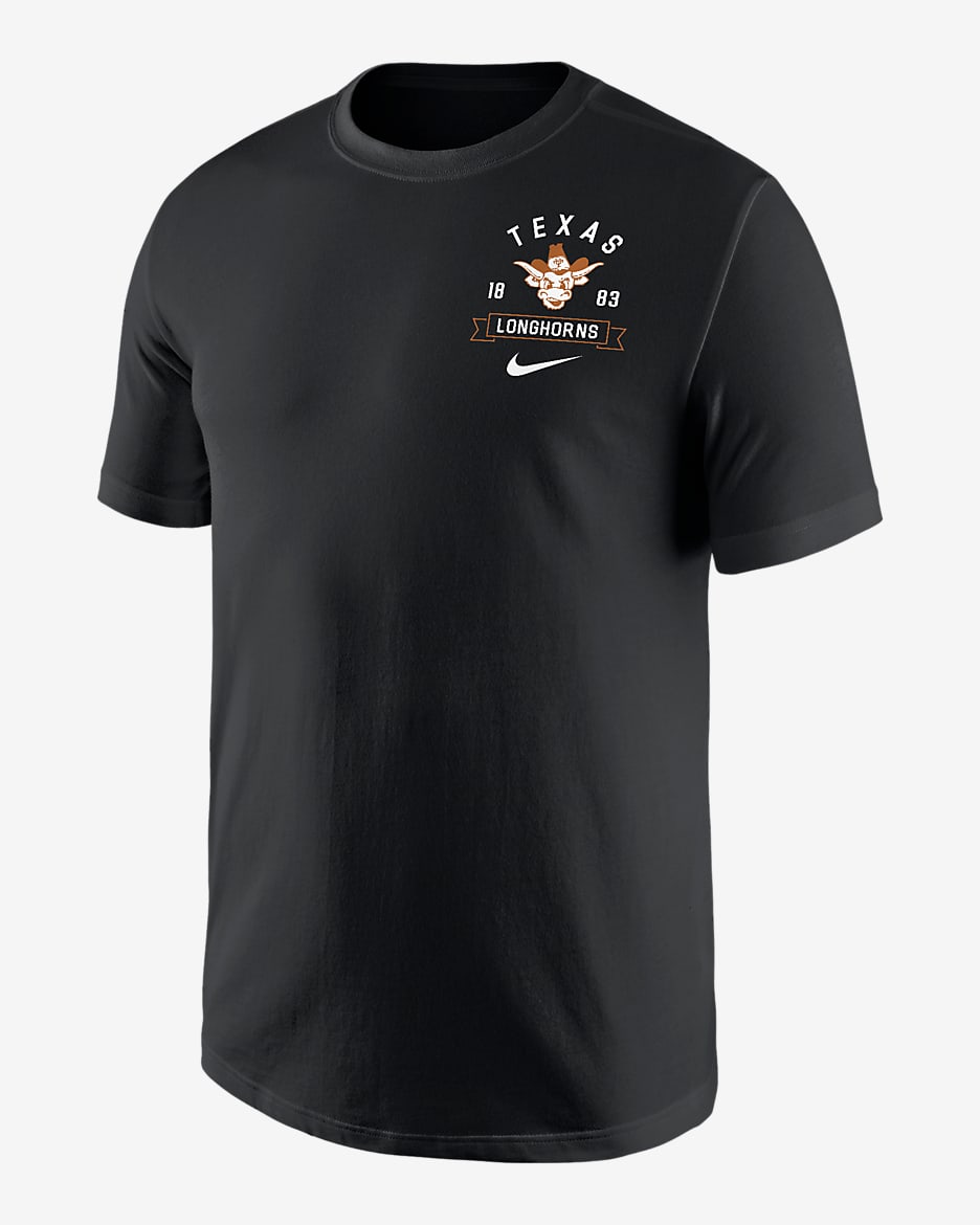 Playera universitaria Nike Max90 para hombre Texas - Negro