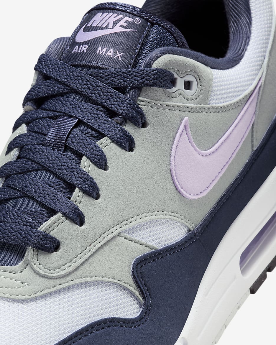 Nike Air Max 1 Men's Shoes - Football Grey/Thunder Blue/Light Pumice/Lilac Bloom