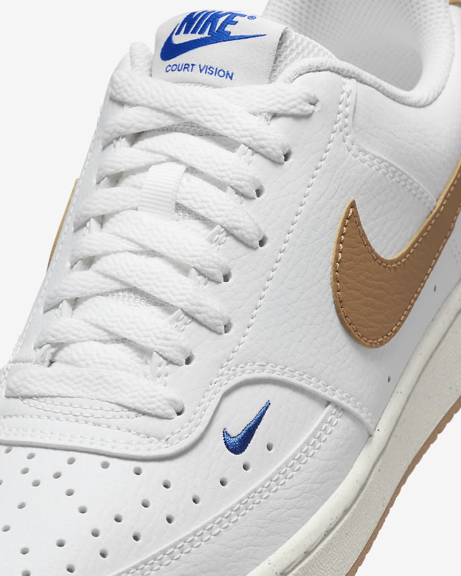 Nike Court Vision Low Next Nature sko til dame - Hvit/Game Royal/Sail/Flax