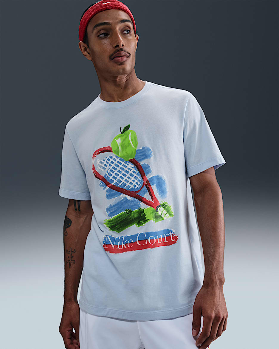 NikeCourt Men's Tennis T-Shirt - Celestine Blue