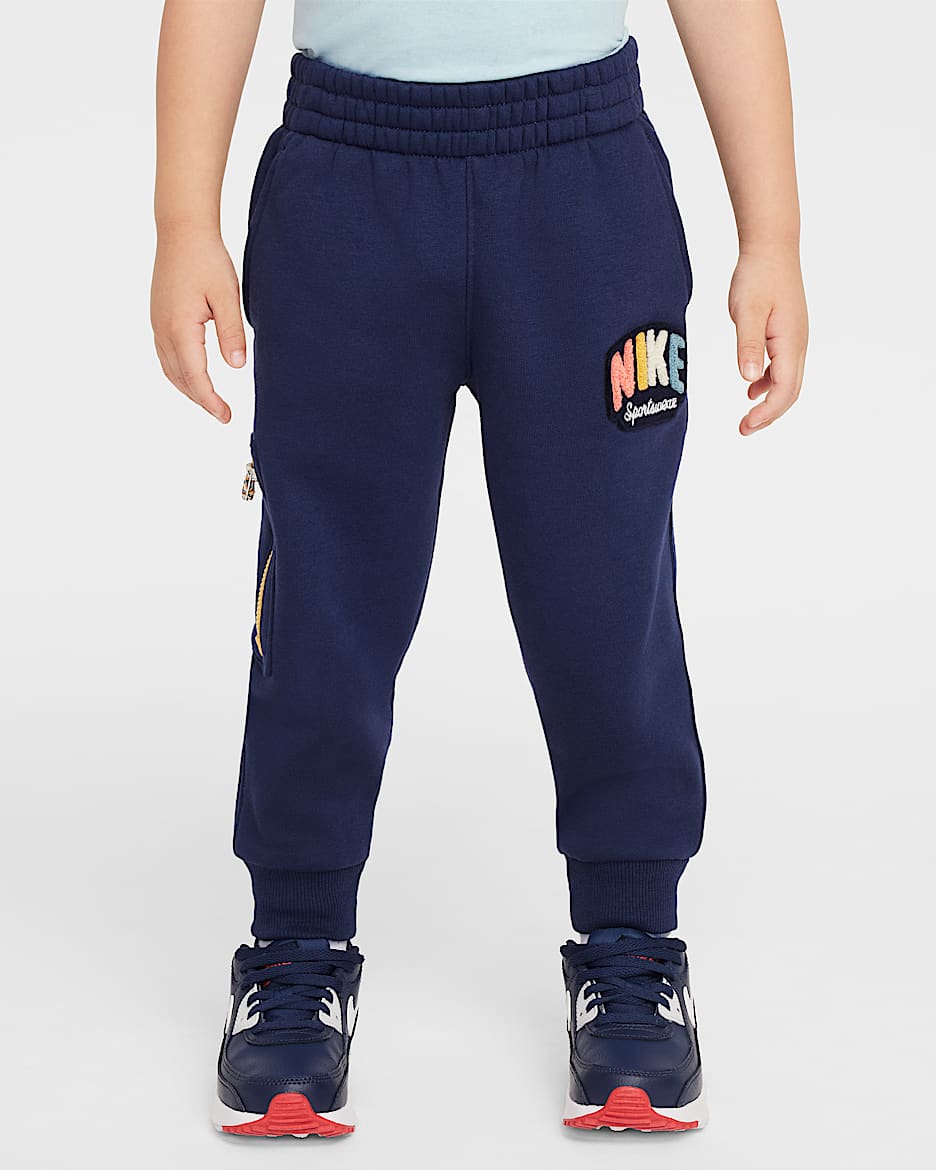 Pants de tejido Fleece para infantil Nike Sportswear Powder Play - Azul marino medianoche