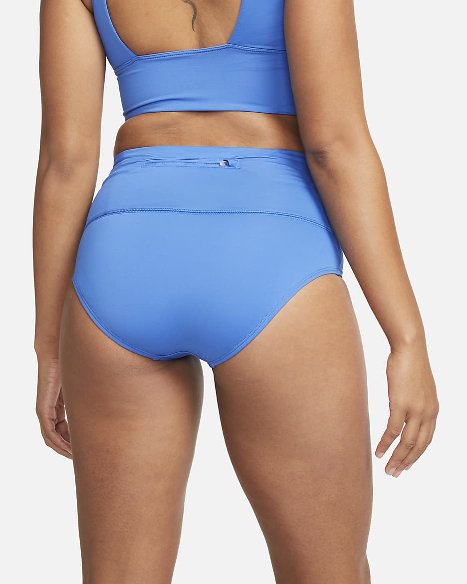 Nike Essential Women's High-Waisted Swim Bottoms - Pacific Blue