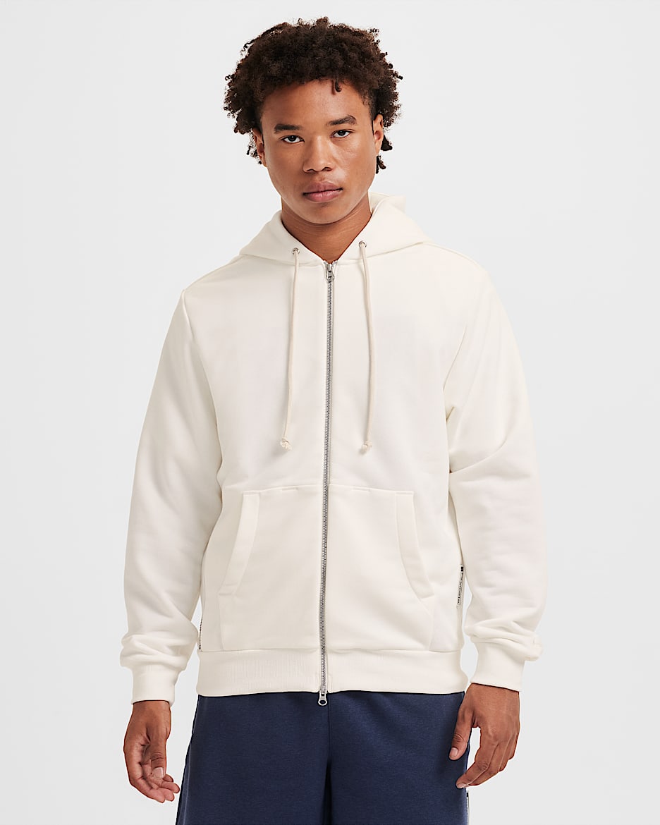 Sudadera con gorro de básquetbol de cierre completo Dri-FIT para hombre Nike Standard Issue - Vela/Marfil pálido
