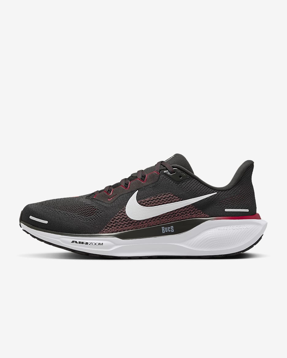 Nike Pegasus 41 NFL Tampa Bay Buccaneers Men's Road Running Shoes - Deep Pewter/White/Gym Red/White