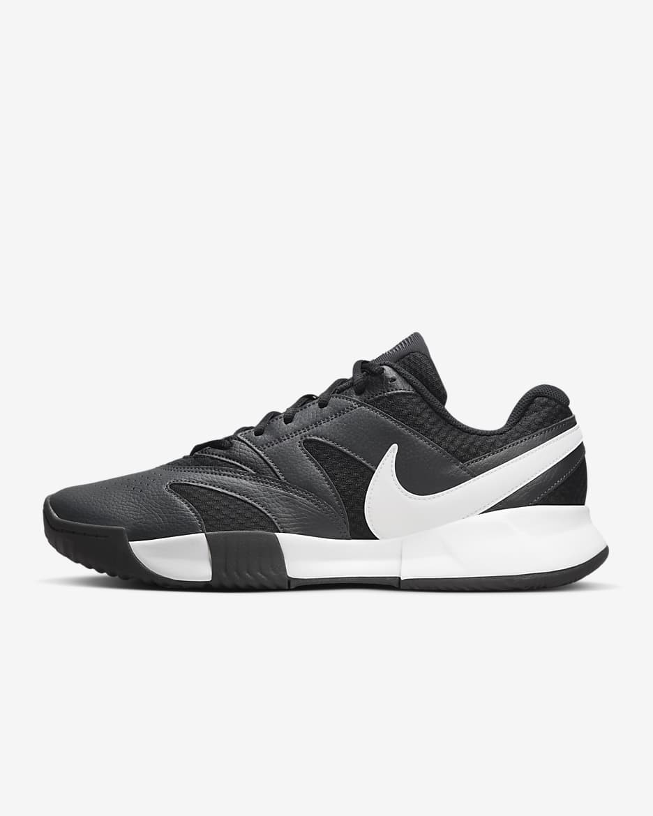 Calzado de tenis para cancha de arcilla para hombre NikeCourt Lite 4 - Negro/Antracita/Blanco