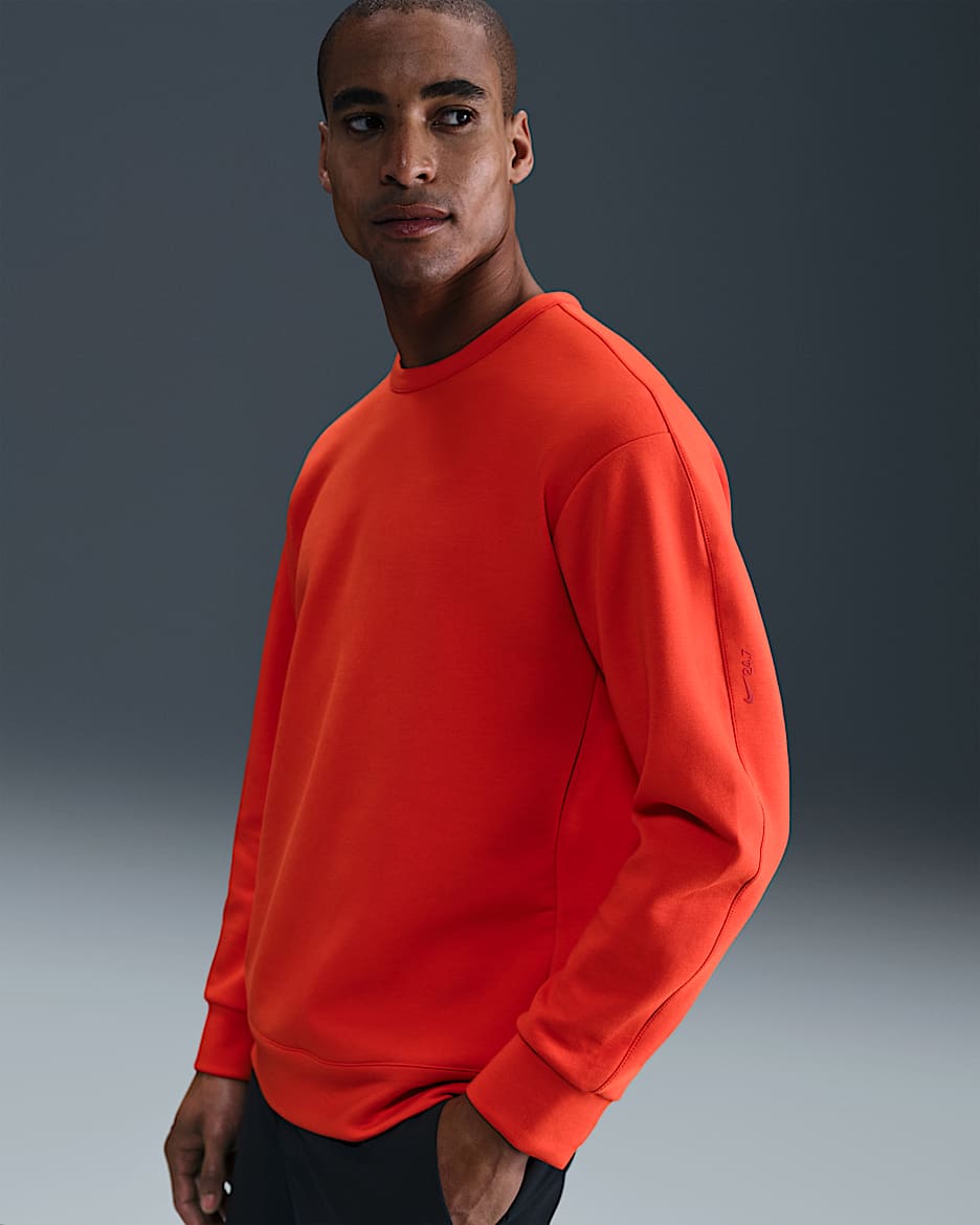 Nike 24.7 ImpossiblySoft Men's Dri-FIT Crew - Picante Red/Mystic Red