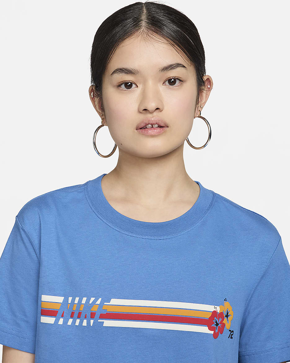 Nike Sportswear Women's Cropped T-Shirt - Star Blue/Star Blue